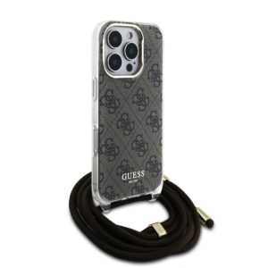 Guess IML 4G Crossbody iPhone 16 Pro Max hoesje met koord – Bruin - 2