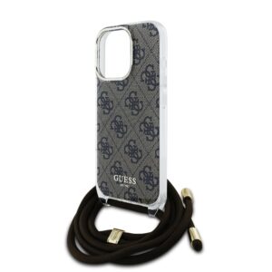Guess IML 4G Crossbody iPhone 16 Pro Max hoesje met koord – Bruin - 3