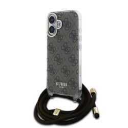 Guess IML 4G Crossbody iPhone 16 hoesje met koord - Bruin