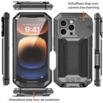 Stofdicht metalen hoes iPhone 16 Pro Max – Zwart - 1