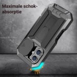 Stofdicht metalen hoes iPhone 16 Plus – Zwart - 4
