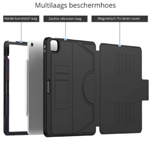 Solidenz Magnetisch hoes iPad Air 6 (M3 en M2) – 13 inch (2025 / 2024) – Zwart - 1