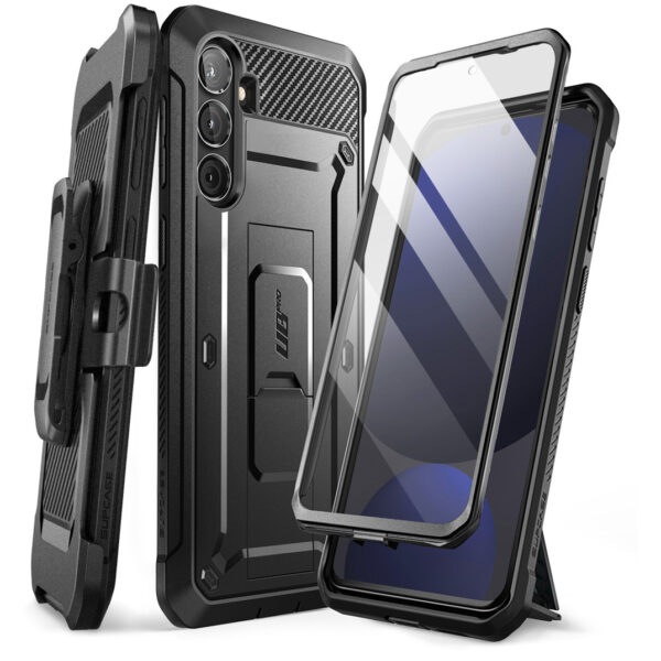 Supcase UB Pro hoesje met screenprotector Samsung Galaxy S24 FE - Zwart