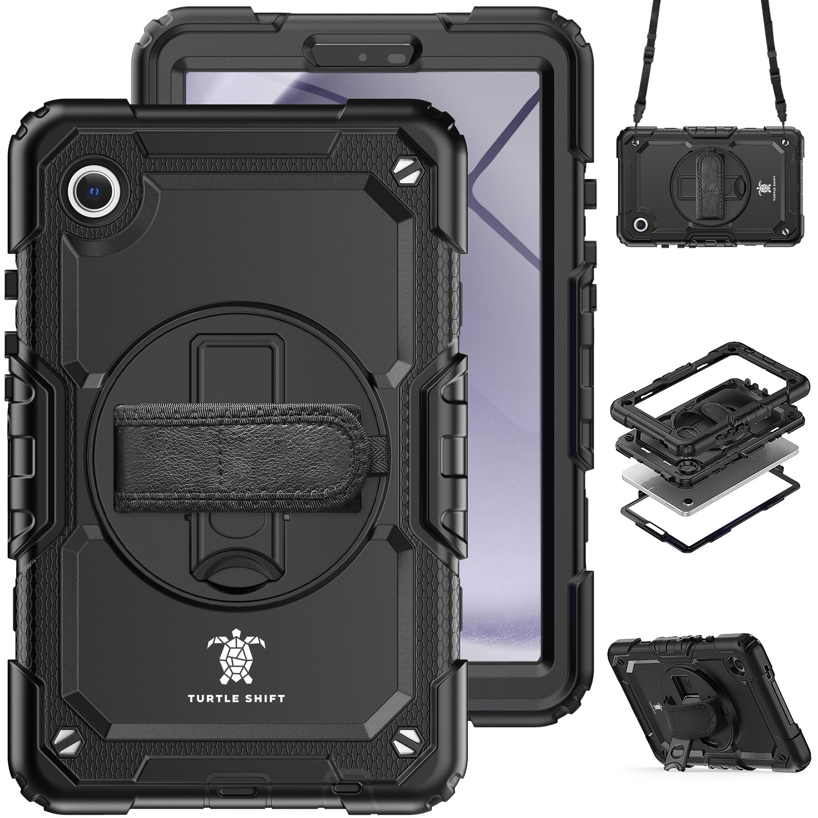 Turtle Shift Extreme Protection 360 Backcase Hoes Tab A9 – 8.7 inch 2023 – Zwart 1