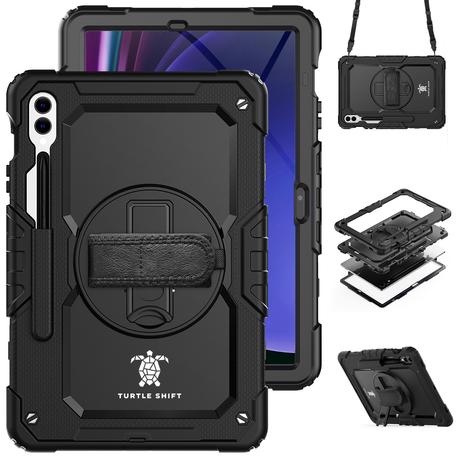 Turtle Shift Extreme Protection 360 Backcase Hoes Tab S10 Plus Tab S9 Plus Tab S9 FE Plus – 12.4 inch – Zwart 1 Turtle Shift Extreme Protection 360 Backcase Hoes Tab S10 Plus Tab S9 Plus Tab S9 FE Plus – 12.4 inch – Zwart 1