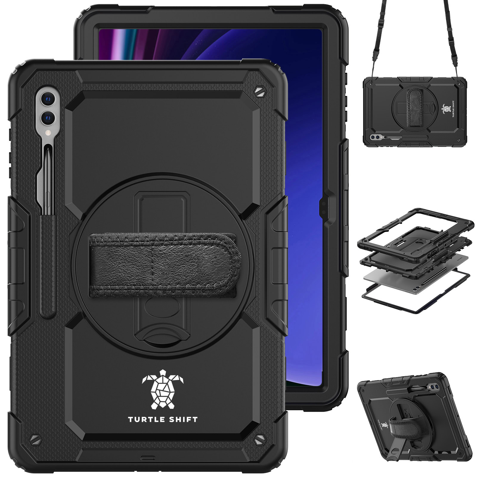 Turtle Shift Extreme Protection 360 Backcase Hoes Tab S10 Ultra Tab S9 Ultra Tab S8 Ultra – 14.6 inch – Zwart 1