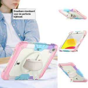 Turtle Shift Extreme Protection 360 Backcase Hoes iPad 11 en iPad 10 – 10.9 inch – Regenboog - 3