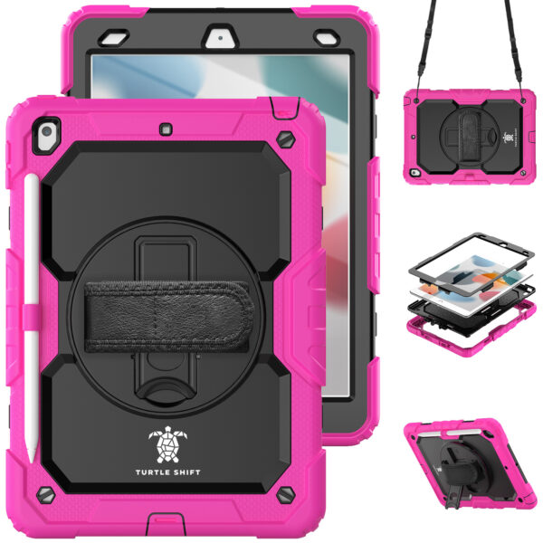 Turtle Shift Extreme Protection 360 Backcase Hoes iPad 9 2021 / iPad 8 2020 / iPad 7 2019 - 10.2 inch - Roze