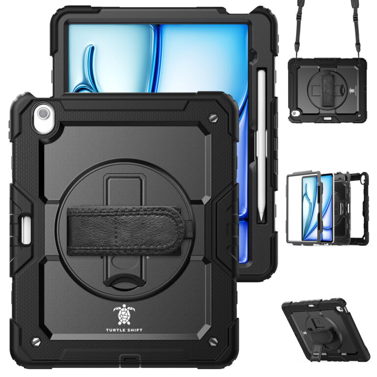 Turtle Shift Extreme Protection 360 Backcase Hoes iPad Air 13 inch (M4 / M3 / M2) - Zwart