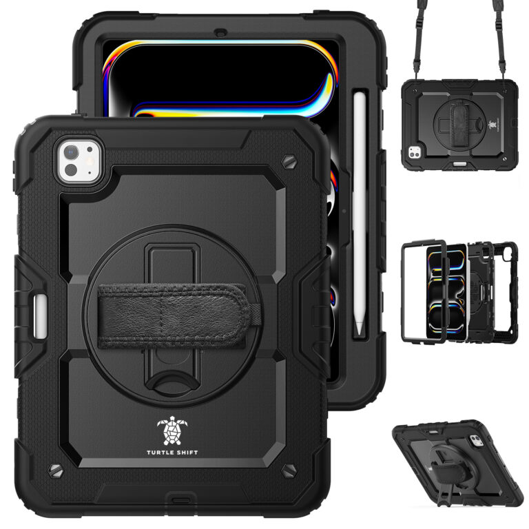 Turtle Shift Extreme Protection 360 Backcase Hoes iPad Pro 11 inch (M5 2025 / M4 2024) - Zwart