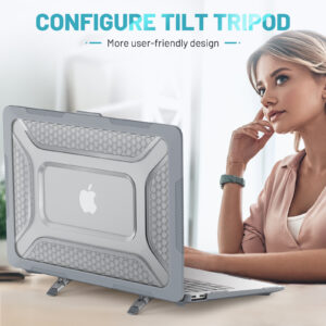 Turtle Shift Laptopcover Shield MacBook Air 13' inch - 2020 en 2018 - A2337 / A2179 / A1932 - Grijs - 7