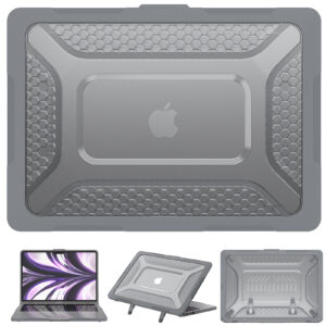 Turtle Shift Laptopcover Shield MacBook Air 13.6' inch - 2024 / 2022 - A2681 / A3113 - Grijs