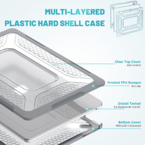 Turtle Shift Laptopcover Shield MacBook Air 13.6′ inch – 2024 / 2022 – A2681 / A3113 – Grijs - 1