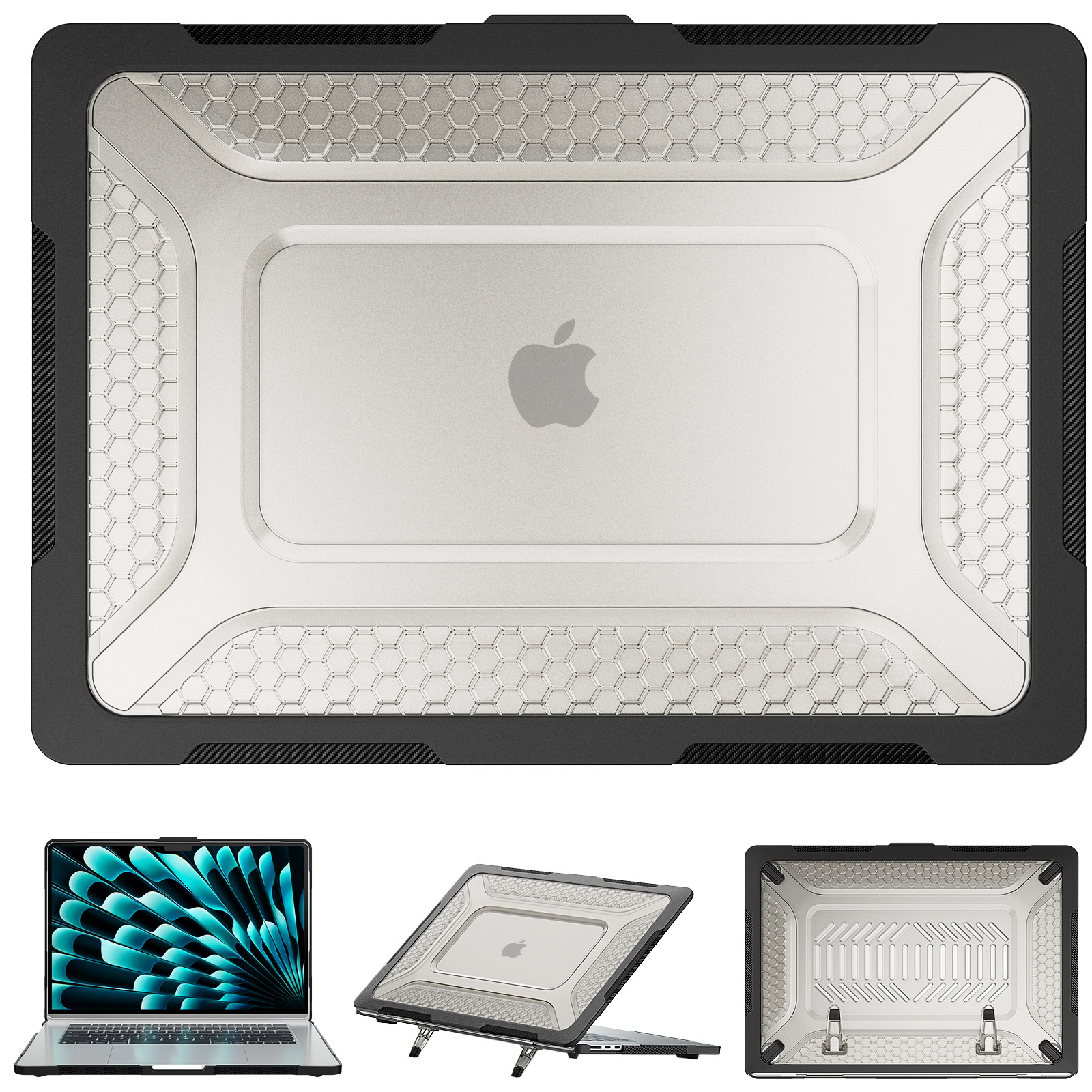 Turtle Shift Laptopcover Shield MacBook Air 15.3' inch - 2024 / 2023 - A2941 / A3114 - Zwart Main Image