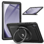 Turtle Shift Perfect Grip Hoes met screen protector Samsung Galaxy Tab A11 Plus en Tab A9 Plus - 11 inch - Zwart