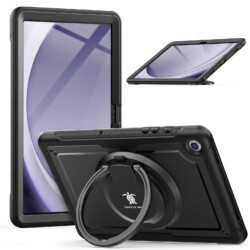 Turtle Shift Perfect Grip Hoes met screen protector Samsung Galaxy Tab A11 Plus en Tab A9 Plus - 11 inch - Zwart