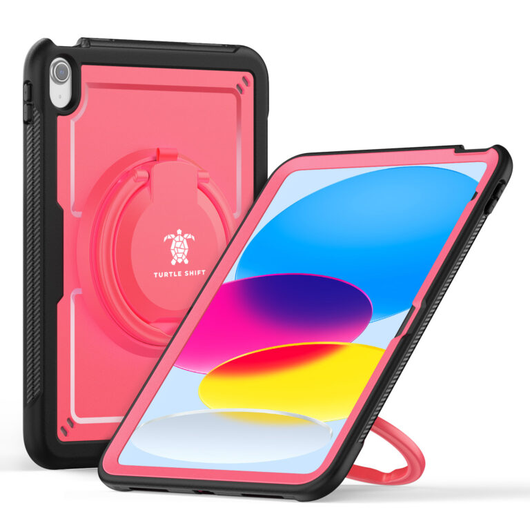 Turtle Shift Perfect Grip Hoes met screen protector iPad 11 en iPad 10 - 10.9 inch - Roze