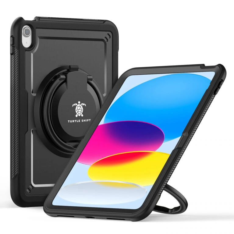Turtle Shift Perfect Grip Hoes met screen protector iPad 11 en iPad 10 - 10.9 inch - Zwart
