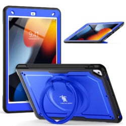 Turtle Shift Perfect Grip Hoes met screen protector iPad 9 2021 / iPad 8 2020 / iPad 7 2019 - 10.2 inch - Blauw
