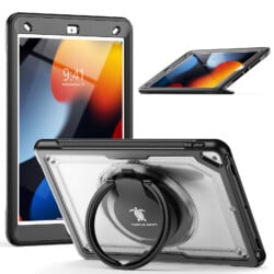 Turtle Shift Perfect Grip Hoes met screen protector iPad 9 2021 / iPad 8 2020 / iPad 7 2019 - 10.2 inch - Transparant
