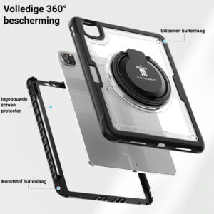 Turtle Shift Perfect Grip Hoes met screen protector iPad Air 5 / Air 4 - 10.9 inch - Transparant - 2