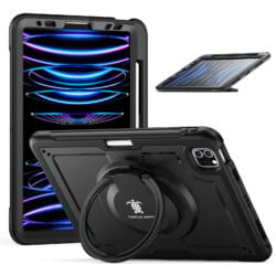 Turtle Shift Perfect Grip Hoes met screen protector iPad Air 5 / Air 4 - 10.9 inch - Zwart