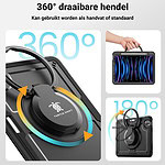 Turtle Shift Perfect Grip Hoes met screen protector iPad Air 5 / Air 4 – 10.9 inch – Zwart - 5