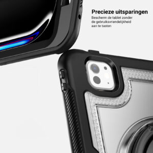 Turtle Shift Perfect Grip Hoes met screen protector iPad Pro M4 2024 – 11 inch 2024 – Transparant - 3