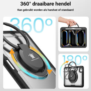 Turtle Shift Perfect Grip Hoes met screen protector iPad Pro M4 2024 – 11 inch 2024 – Transparant - 5