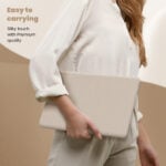 Turtle Shift vegan leer Laptopcover MacBook Air 13.6′ inch – 2024 / 2022 – A2681 / A3113 – Beige - 3