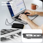 Turtle Shift vegan leer Laptopcover MacBook Air 13.6′ inch – 2024 / 2022 – A2681 / A3113 – Grijs - 7