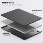 Turtle Shift vegan leer Laptopcover MacBook Air 13.6′ inch – 2024 / 2022 – A2681 / A3113 – Zwart - 1