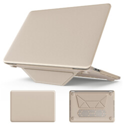 Turtle Shift vegan leer Laptopcover MacBook Pro 13' inch - 2022 / 2020 / 2018 - A2338 / A2289 / A2251 / A2159 / A1989 / A1706 / A1708 - Beige