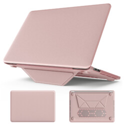 Turtle Shift vegan leer Laptopcover MacBook Pro 13' inch - 2022 / 2020 / 2018 - A2338 / A2289 / A2251 / A2159 / A1989 / A1706 / A1708 - Roze