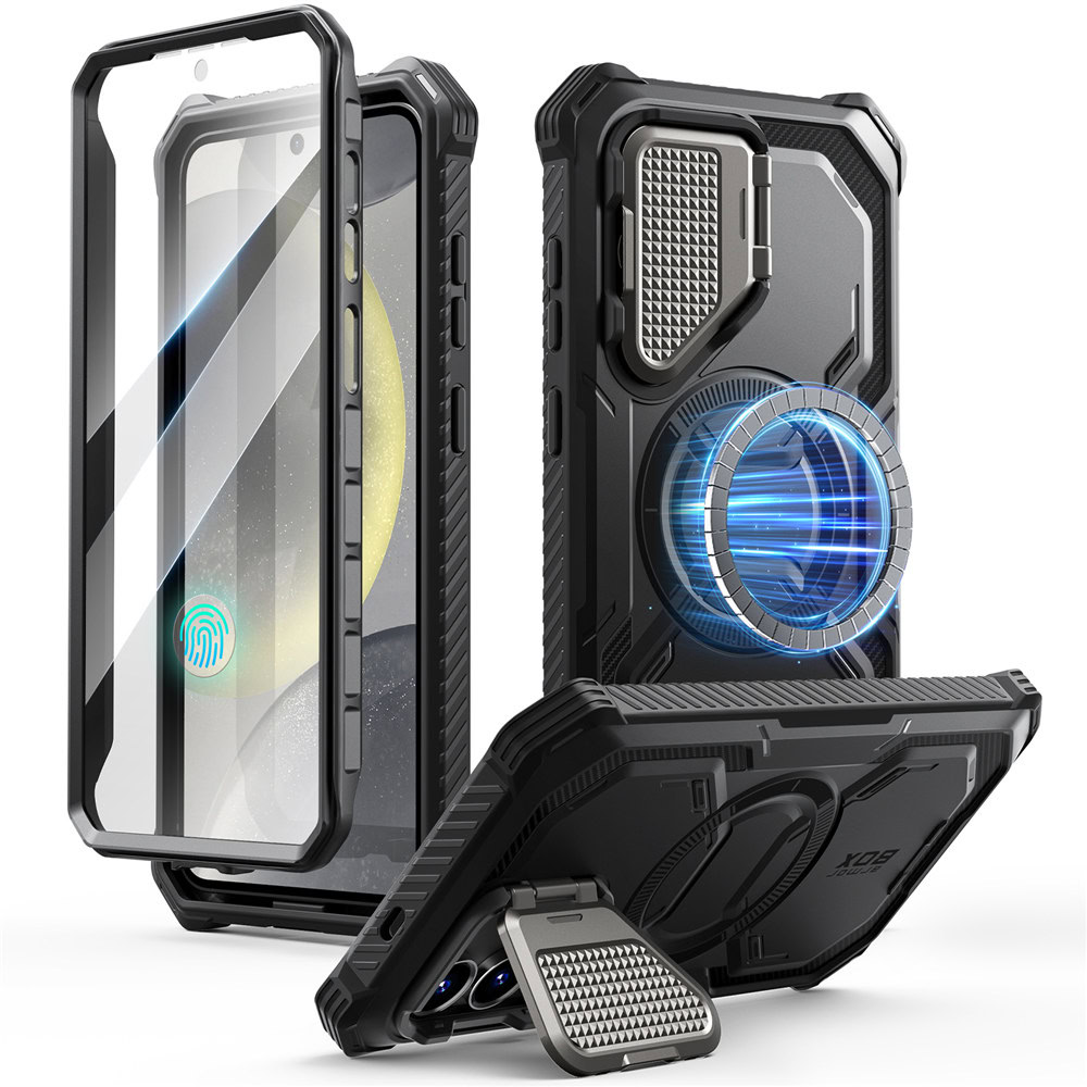 Armorbox Samsung Galaxy S25 hoesje met screen protector - Zwart Main Image
