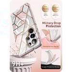 Cosmo 360 hoesje met screenprotector geschikt voor Samsung S25 Ultra – Marmer - 4