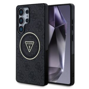 Guess IML 4G Glitter en Triangle Logo met MagSafe Samsung Galaxy S25 Ultra – Grijs Main Image