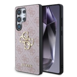 Guess Metal Logo Samsung Galaxy S25 Ultra hoesje - Roze