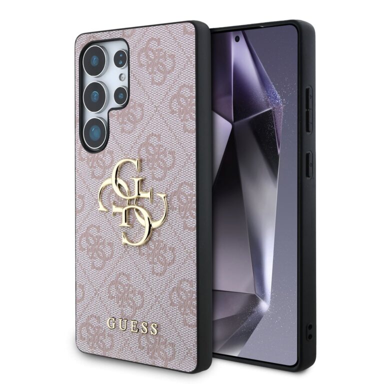 Guess Metal Logo Samsung Galaxy S25 Ultra hoesje - Roze