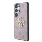 Guess Metal Logo Samsung Galaxy S25 Ultra hoesje - Roze - afbeelding 2