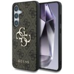 Guess Metal Logo Samsung Galaxy S25 hoesje - Bruin