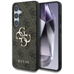 Guess Metal Logo Samsung Galaxy S25 hoesje - Bruin