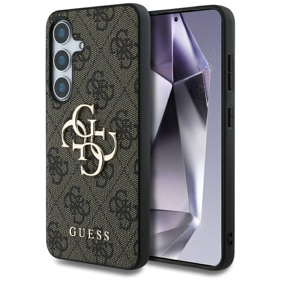 Guess Metal Logo Samsung Galaxy S25 hoesje - Bruin Main Image