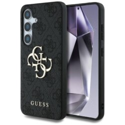 Guess Metal Logo Samsung Galaxy S25 hoesje - Grijs