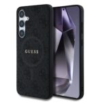Guess PU Leer 4G Logo met MagSafe Samsung Galaxy S25 - Grijs