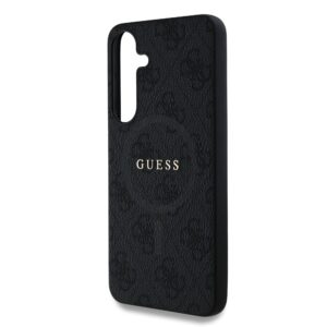 Guess PU Leer 4G Logo met MagSafe Samsung Galaxy S25 Plus - Grijs - 4