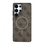 Guess PU Leer 4G Logo met MagSafe Samsung Galaxy S25 Ultra – Bruin - 2