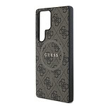 Guess PU Leer 4G Logo met MagSafe Samsung Galaxy S25 Ultra – Bruin - 4
