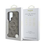 Guess PU Leer 4G Logo met MagSafe Samsung Galaxy S25 Ultra – Bruin - 6