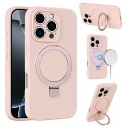 Siliconen hoesje iPhone 16 Pro geschikt voor MagSafe - Roze